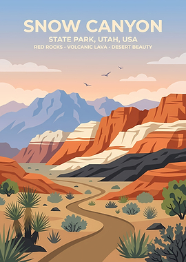 Snow Canyon State Park Travel Poster