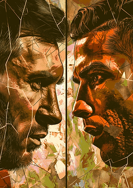 Messi and Ronaldo Face-Off Portrait