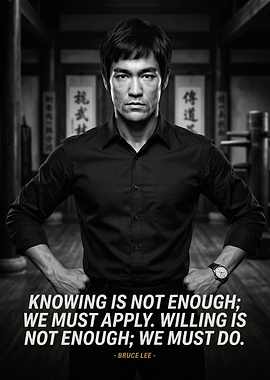 Bruce Lee Inspirational Quote Poster
