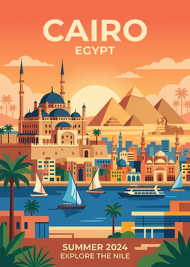 Cairo Egypt Travel Poster