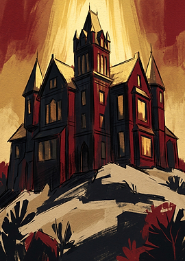 Gothic Mansion on a Hill