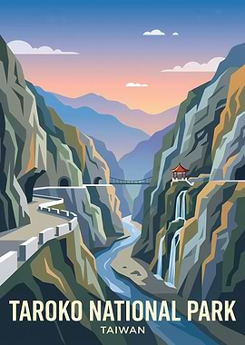 Taroko National Park Travel Poster