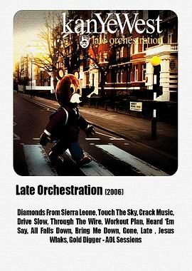 Kanye West Late Orchestration Poster