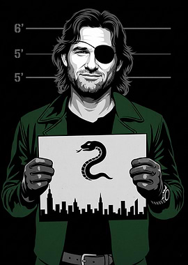Snake Plissken Mugshot Poster