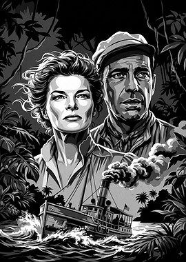The African Queen Movie Poster Art