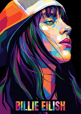 Billie Eilish WPAP Pop Art Portrait