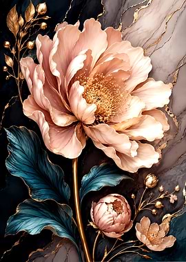 Elegant Peony Floral Art
