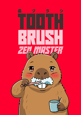 Cute Capybara Toothbrush Zen Master