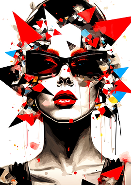 Abstract Geometric Fashion Portrait
