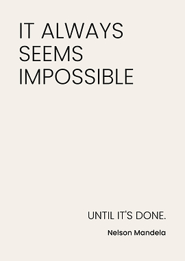 Nelson Mandela Inspirational Quote Poster