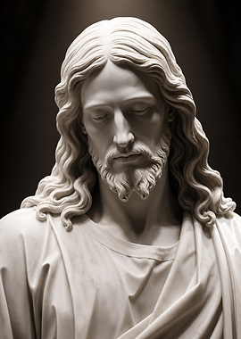 Marble Bust of Jesus Christ