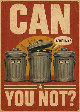 Can You Not Trash Can Poster