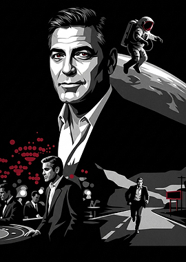 George Clooney Movie Tribute Poster