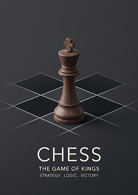 Minimalist Chess King Poster