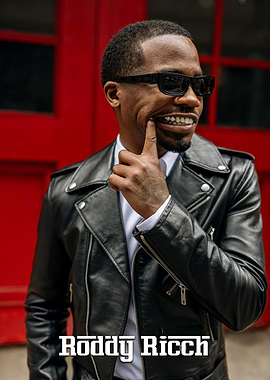 Roddy Ricch Portrait in Leather Jacket