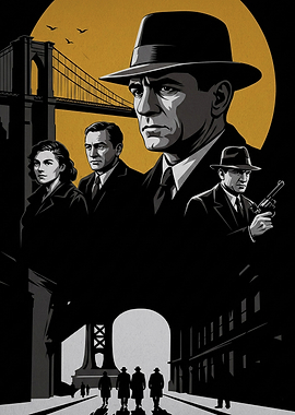 Noir Style Gangster Movie Poster
