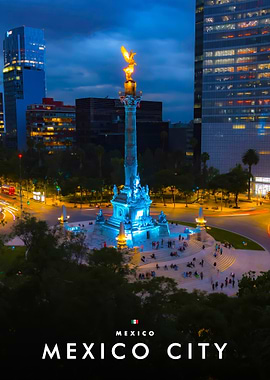 Angel of Independence at Night