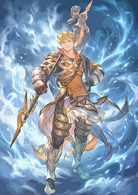 Blonde Warrior with Spear