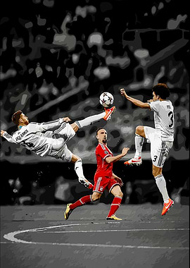 Real Madrid vs Bayern Munich Soccer Action
