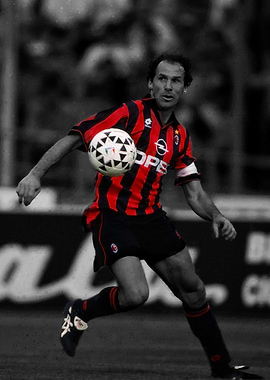Franco Baresi AC Milan Action Shot