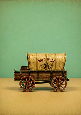 Vintage Wild West Toy Wagon