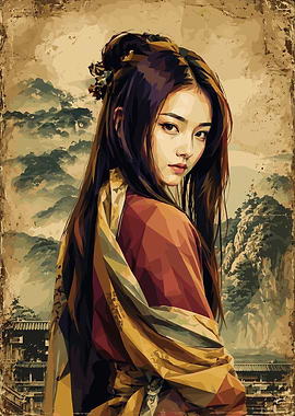 Portrait of a Traditional Asian Woman