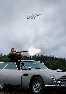 James Bond Shooting from Aston Martin