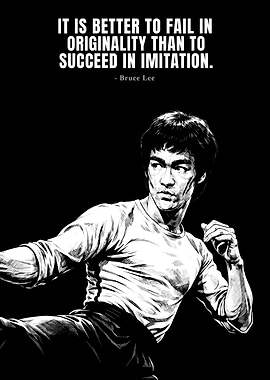 Bruce Lee Inspirational Quote Poster