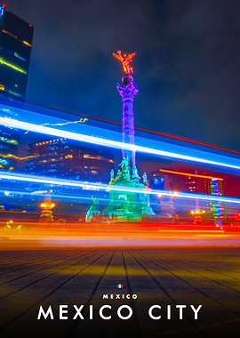 Angel of Independence Mexico City Night