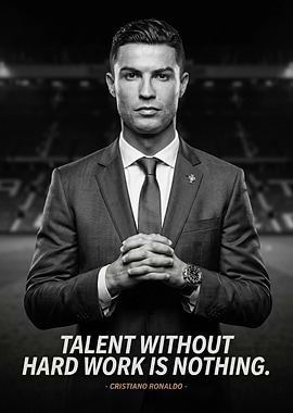 Cristiano Ronaldo Inspirational Quote Poster