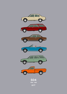 504 classic car collection
