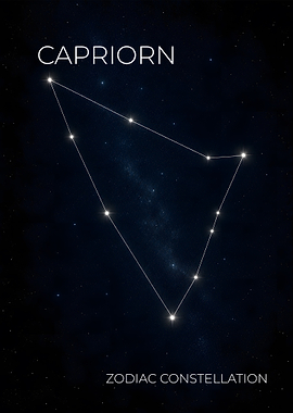 Capricornus - The Sea-Goat Constellation Poster