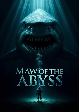 Maw of the Abyss Shark Poster