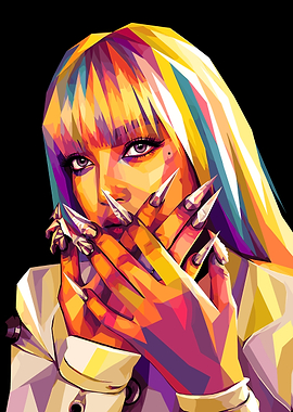 Lisa Blackpink WPAP Pop Art Portrait