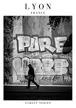 Lyon France Street Series Poster