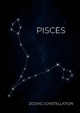 Pisces - The Fish Constellation Poster