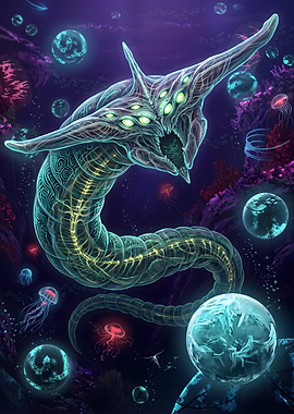 Subnautica Reaper Leviathan Underwater Scene