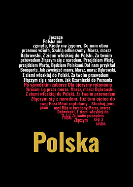 Poland Map Made of National Anthem