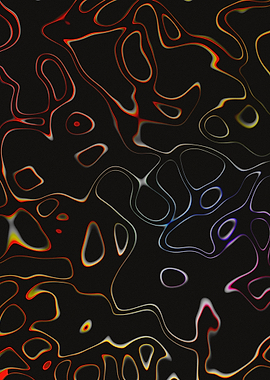 Abstract Liquid Flow Dark Background