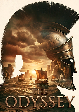 The Odyssey Spartan Helmet Poster