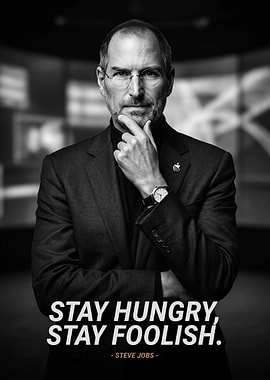 Steve Jobs Inspirational Quote Portrait