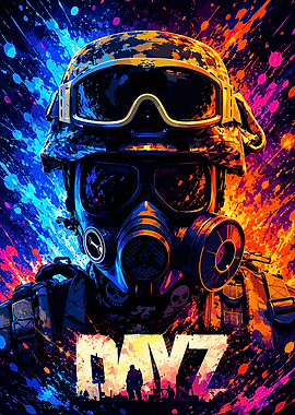 DayZ Neon Splatter Soldier Portrait