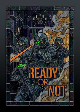 Ready or Not Stained Glass Art