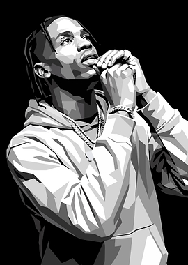 Travis Scott WPAP Portrait