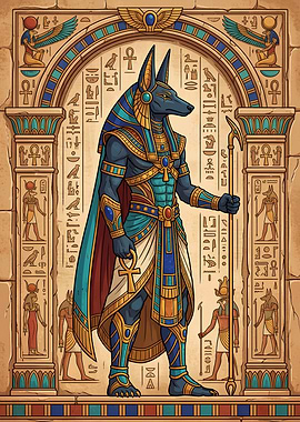 Anubis Egyptian God Wall Art