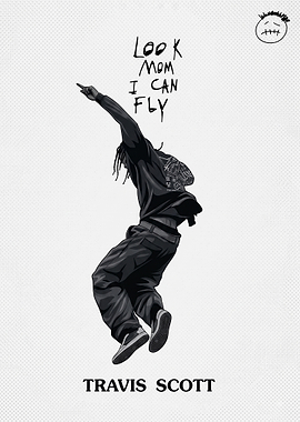 Travis Scott Look Mom I Can Fly Illustration