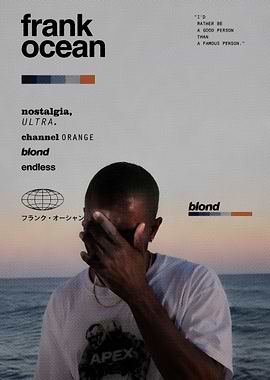 Frank Ocean Minimalist Music Poster