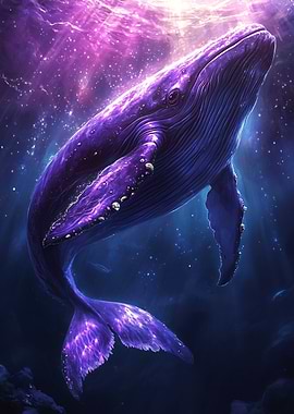 Cosmic Purple Humpback Whale