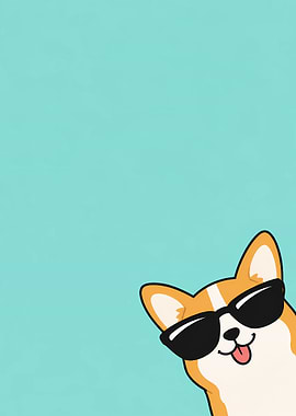 Cool Corgi Wearing Sunglasses