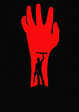 Evil Dead Ash Williams Silhouette Poster